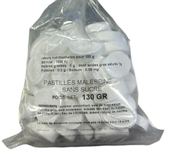 Sachet de pastilles Malespine® à l'eau de Lourdes,130 gr, sans sucre, saveur menthe