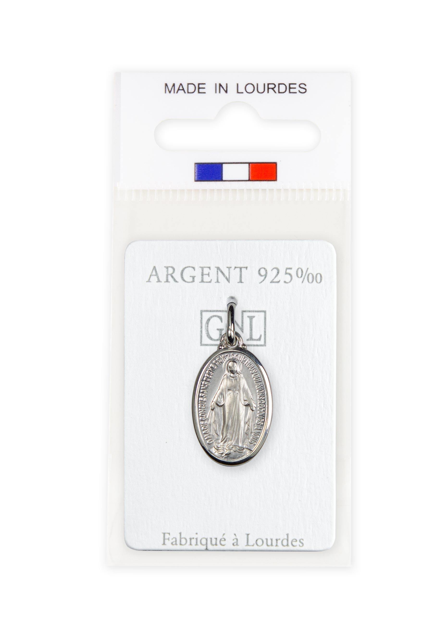 Médaille 24*15mm Vierge Miraculeuse Argent 925/000 - Souvenirs de Lourdes