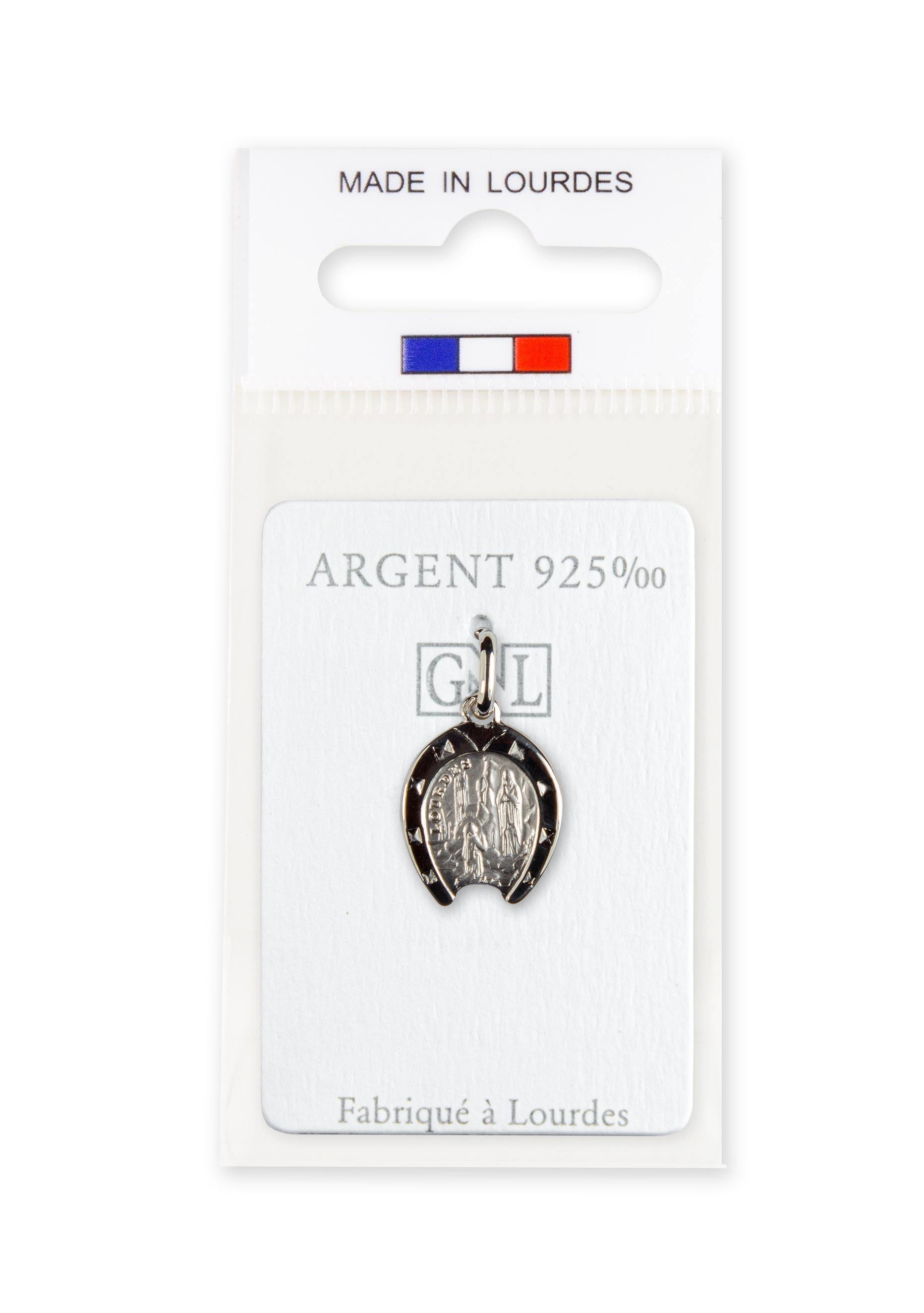 Médaille Fer à Cheval Apparition de Lourdes Argent 925/000 - Souvenirs de Lourdes