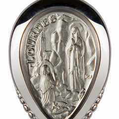 Médaille argent 925/000 Apparition de Lourdes Ovale 30X16mm médaille Souvenirs de Lourdes